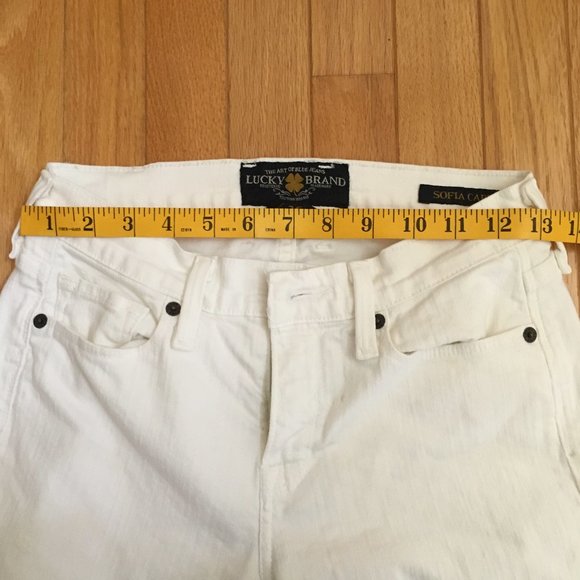 Lucky Brand White Sofia Jean Capri Size 26/2 - Picture 7 of 13